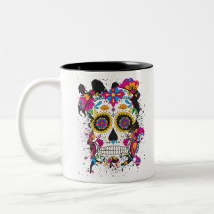 Sockerskalldia de los muertos Två-Tonad mugg