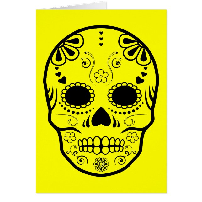 Sockerskalle: 1 hälsningskort (Framsidan)