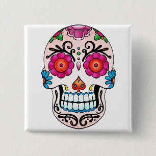 Sockerskalle - day of the dead, tatuering, Mexico Knapp