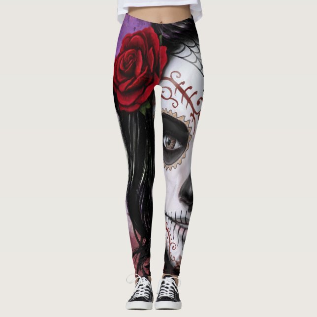 Sockerskalle Leggings (Framsida)