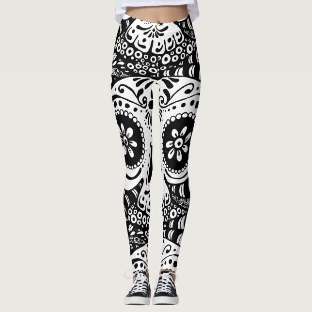 Sockerskalle Leggings (Framsida)