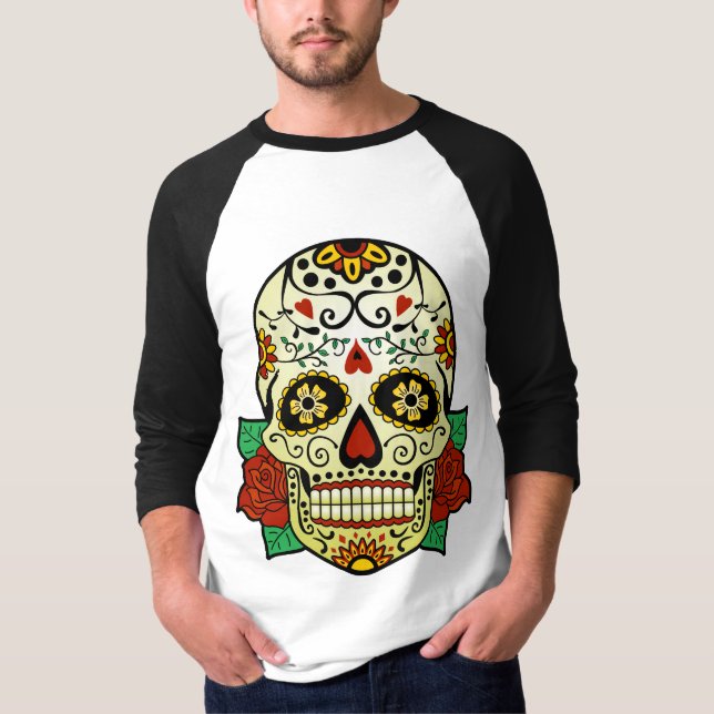 Sockerskalle med ro tee shirt (Framsida)