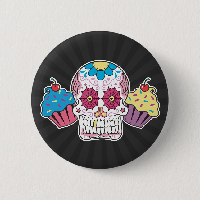 Sockerskalle och muffins knapp (Framsida)