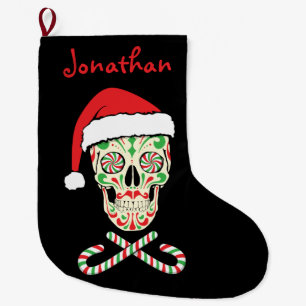 sockerskalle santa stor julstrumpa