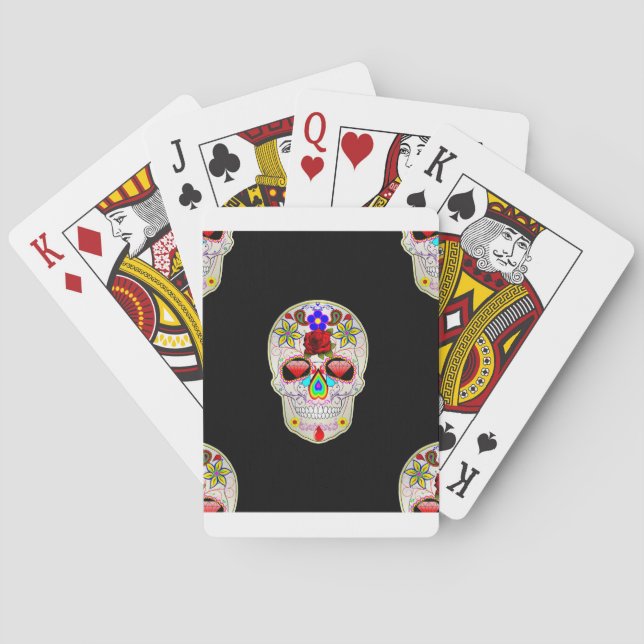 sockerskalle spel kort (Baksidan)