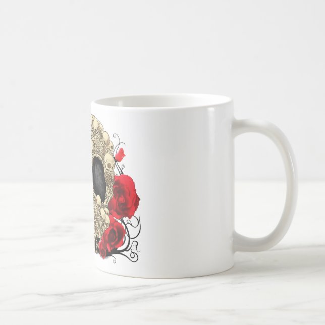 Sockerskalle - tatueringdesign kaffemugg (Höger)