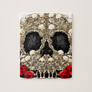 Sockerskalle - tatueringdesign pussel