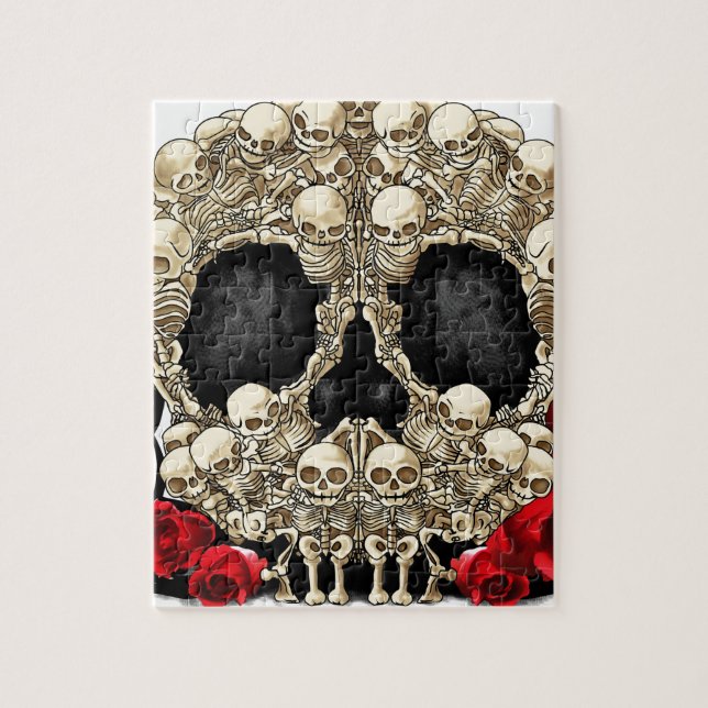 Sockerskalle - tatueringdesign pussel (Vertikal)