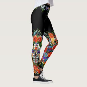 Sockerskalleblommigt Leggings