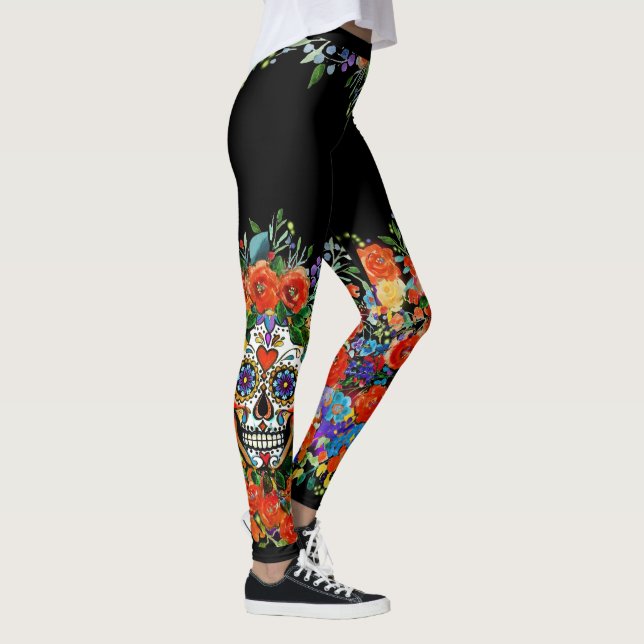 Sockerskalleblommigt Leggings (Höger)