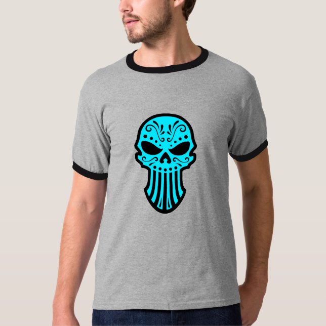 Sockerskalledesign (blått) tröja (Framsida)