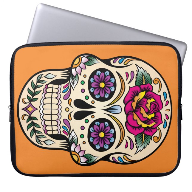 Sockerskallelaptop sleeve (Framsidan)