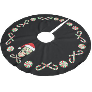 sockerskallesanta anpassade julgransmatta borstad polyester