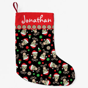 sockerskallesanta anpassade liten julstrumpa