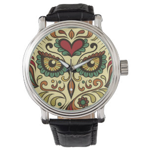 Sockerskalleuggla - tatueringdesign armbandsur