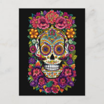 Sockerskålskonst - Colorful Dia de los Muertos