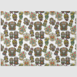 Sockerskålskonst - Festive Mönster (White)