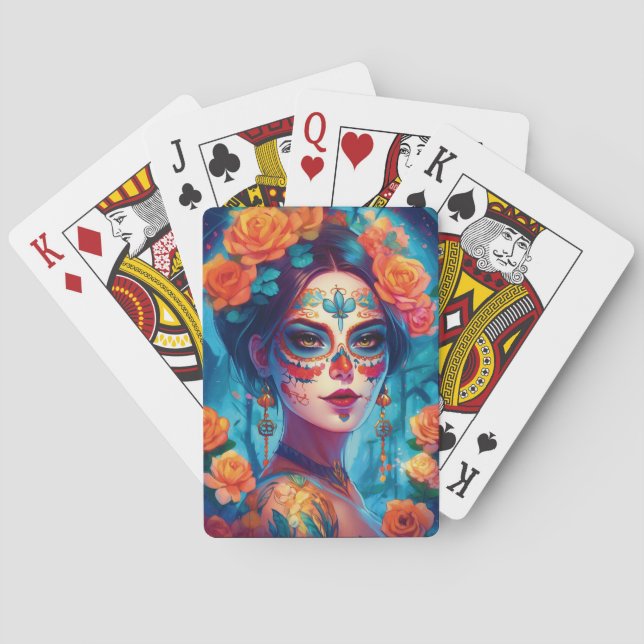 Sockerskålskonst - Mystique Ro Casinokort (Baksidan)