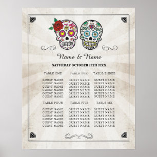 Sockerskiffer Bord Bröllop Halloween Poster sittpl