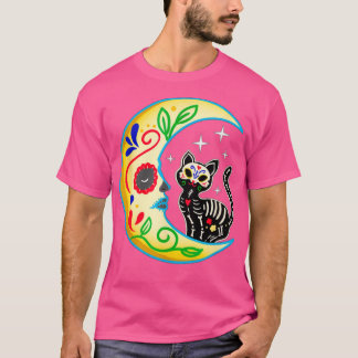 Sockerskiffer Måne Halloween Day of the dead 2 T Shirt