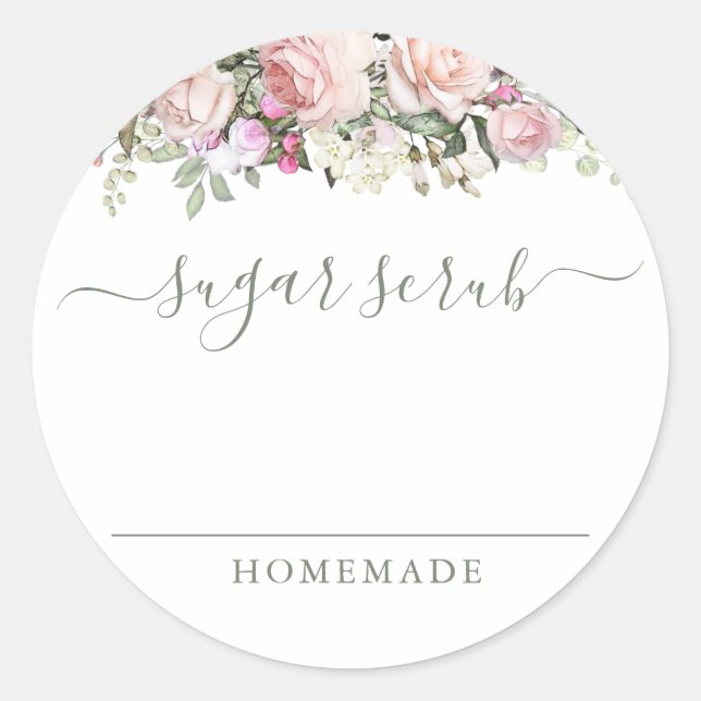 Sockerskifferetikett Runt Klistermärke (Framsida)