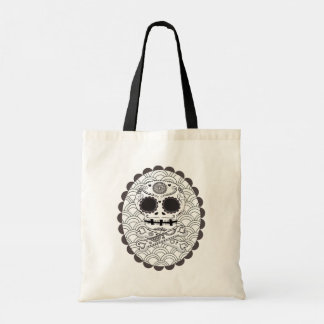 Sockerskull i Crossbone Pirat Bok Shopping Tygkasse