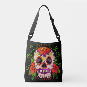 Sockerskull med Ro Abstrakt Art Axelväska