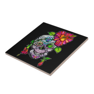 SOCKERSKULL OCH FLÖDE KAKELPLATTA