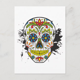 Sockerskull, Tatto Skull, Mexikanska skal Vykort