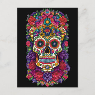 Sockerskullart - en färgfull tribut vykort