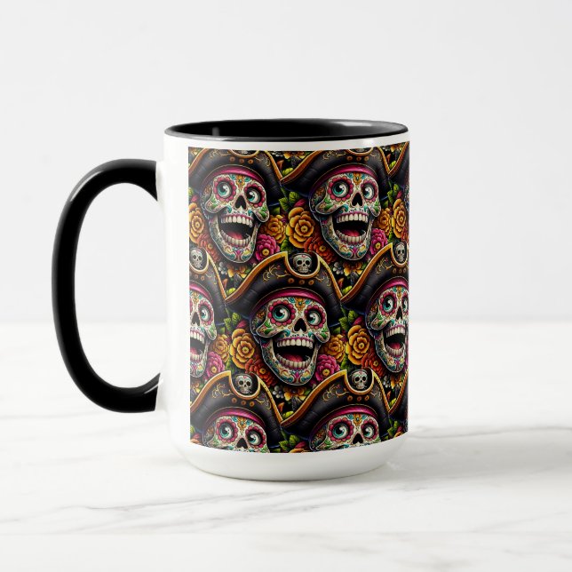 Sockerskullart - Pirat Skull Mugg (Vänster)