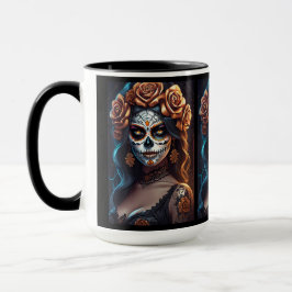 Sockerskullkonst - färgstarka uttryck mugg