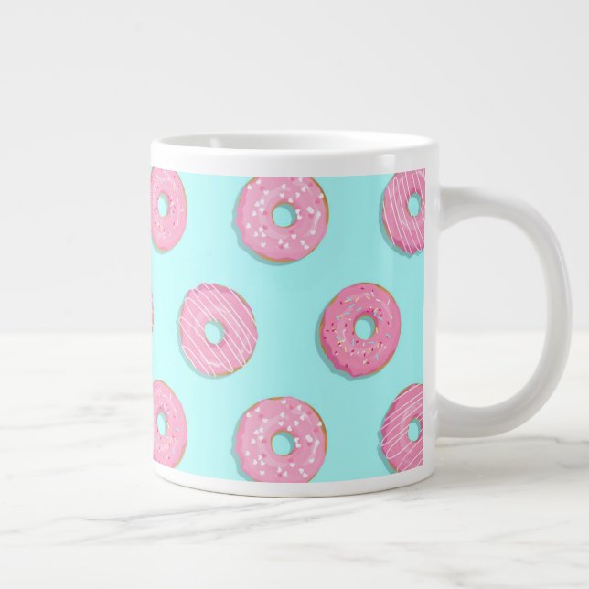 Sockersötad Rosa Glazed Donuts Jumbo Mugg (Höger)