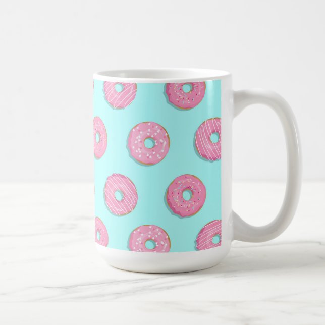 Sockersötad Rosa Glazed Donuts Kaffemugg (Höger)