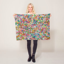 Sockersprinkler: färgad bakgrundsgåva fleecefilt