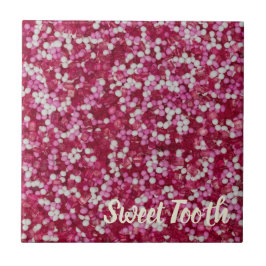 Sockersprinkler: färgstarka bakkristaller, gåva kakelplatta