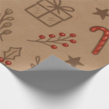 Sockerstänger och Jullyrka Julpapper