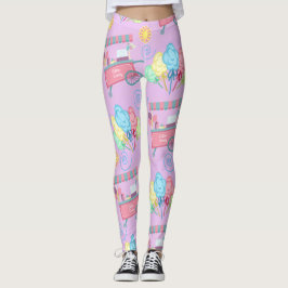 Sockervadd All över tryck Leggings
