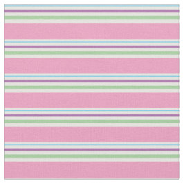 Sockervaddrosor, grönt, Aqua, lilarandar Tyg