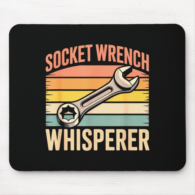 Socket Wrench Whisperer Retro Mechanic Crew Auto T Musmatta (Framsidan)