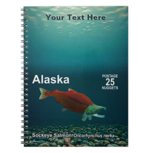 Sockeye Salmon - Alaska Postage Anteckningsbok