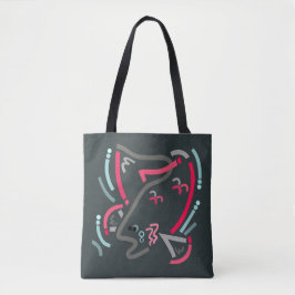 Sockeye Salmon Fish Modern Art Tote Bag Tygkasse