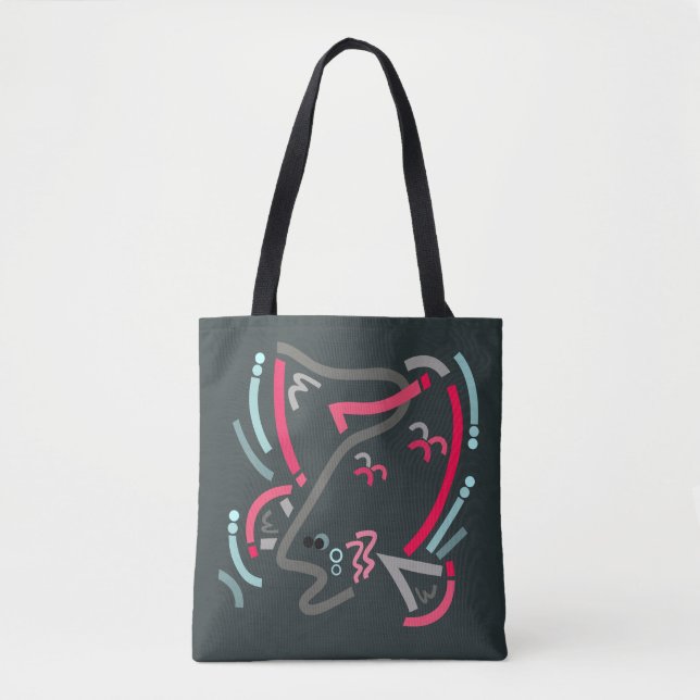 Sockeye Salmon Fish Modern Art Tote Bag Tygkasse (Framsida)