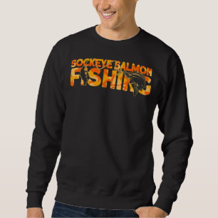 Sockeye Salmon Fisherman Orange Sockeye Salmon Fis Lång Ärmad Tröja
