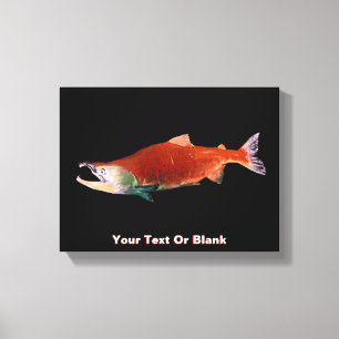 Sockeye Salmon i rött Canvastryck