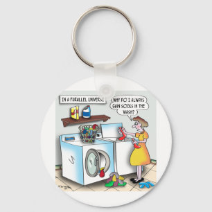 Socklar i en parallell Universe Nyckelring