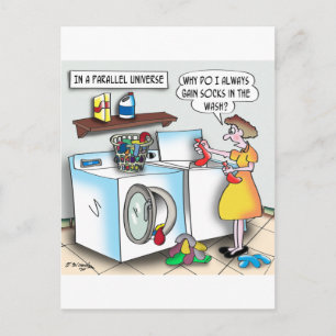 Socklar i en parallell Universe Vykort