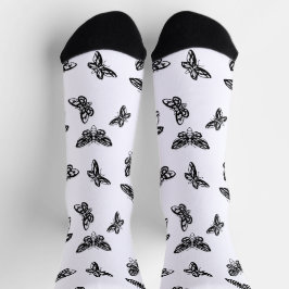 Socklar med måne mönster