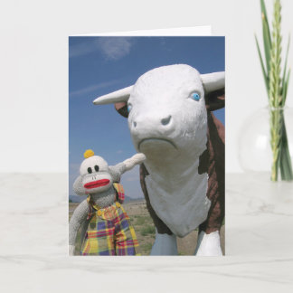 SockMonkey och vän Kort