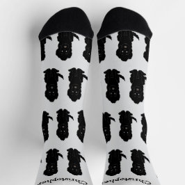 Socks Black Goldendoodle Design